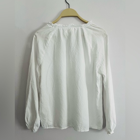 Cloth & Stone ruffle collar raglan sleeve shirt S - Picture 3 of 9